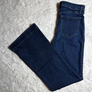 LC Lauren Conrad Flare Jeans Size 10 Dark Wash High Rise Wide Hem Denim